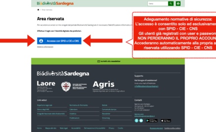 Visualizza la notizia: Procedura di Login al Portale della Biodiversità - Adeguamento alle normative di sicurezza Visualizza la notizia: Procedura di Login al Portale della Biodiversità - Adeguamento alle normative di sicurezza